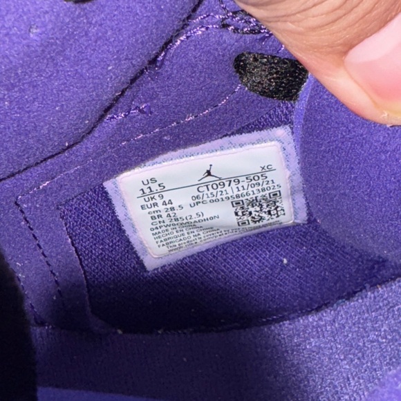 Jordan 1 High Zoom Air CMFT Purple Patent (Women's Size:11.5) NEW NEW NEW - Picture 3 of 14